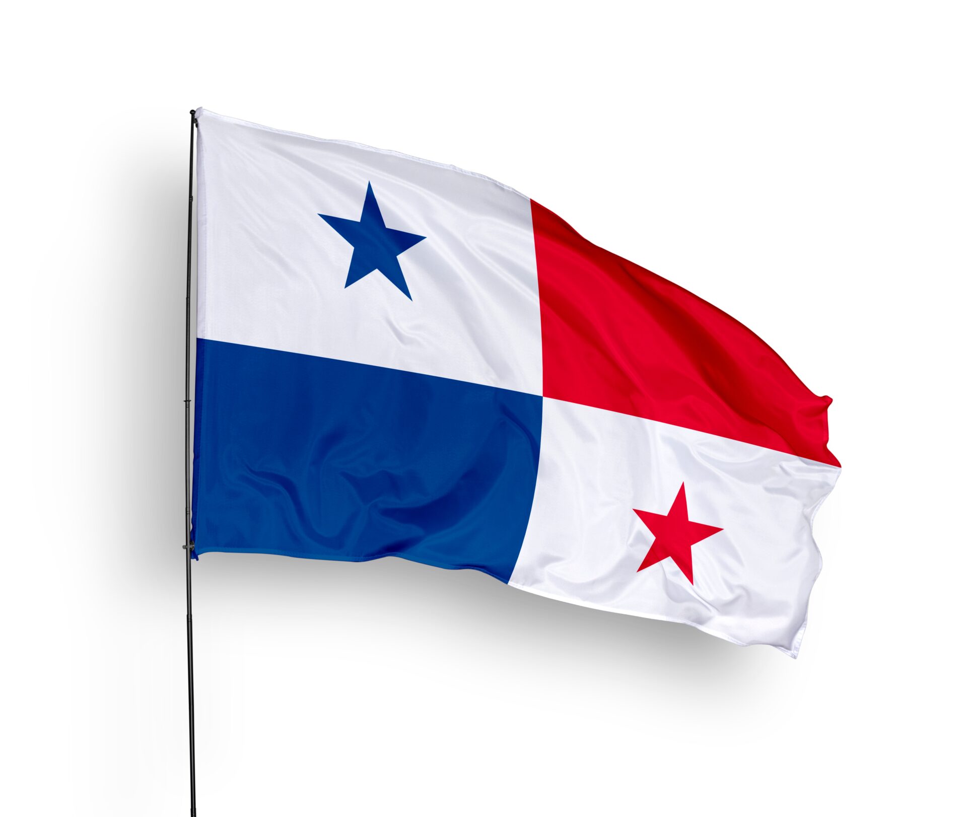 3d,Illustration,Flag,Of,Panama.,Panama,Flag,Isolated,On,White